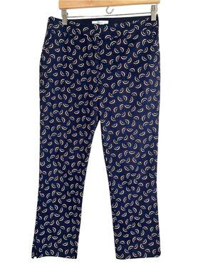 Boden Rainbow Pant 6P Blue Coastal Nautical Resort Preppy Classic Chic Retro